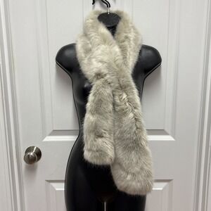 Restoration Hardware RH ULTRA FAUX FUR SCARF - Gray